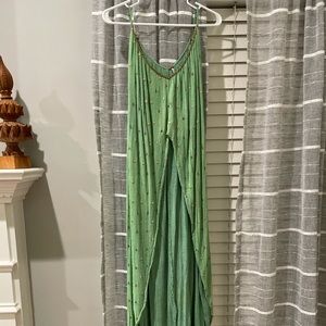 High low green free people too/dress
